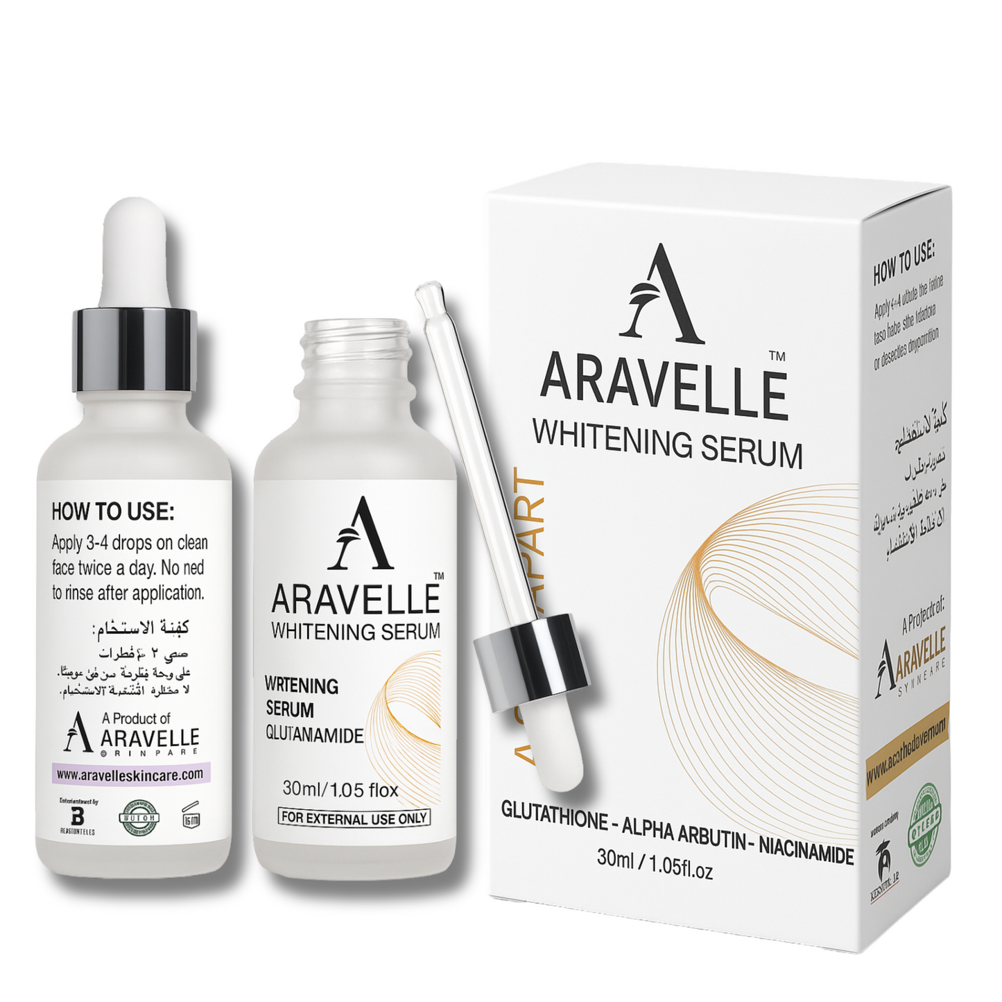Aravelle™ Advanced Whitening Serum with Micro-Brightening Beads