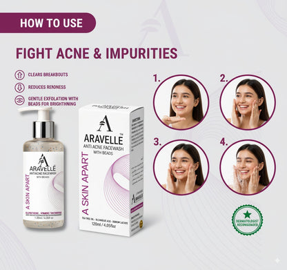 Aravelle™ Oil-Control & Anti-Acne Facewash for Clear, Healthy Skin