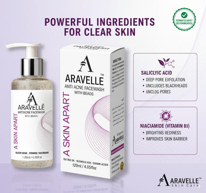Aravelle™ Oil-Control & Anti-Acne Facewash for Clear, Healthy Skin